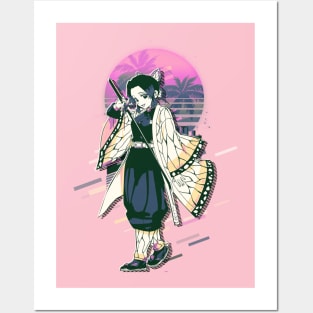 Shinobu Retro Art | Demon Slayer Posters and Art